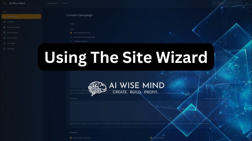 Use the Site Wizard to set up your website review